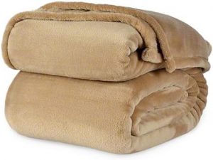 Berkshire Velvetloft Soft Plush  blanket 108 x 90 Inches Almond