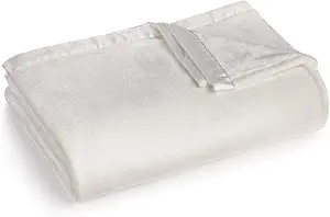 Classic Velvety Plush King Blanket ( White )