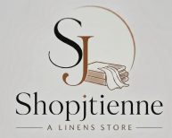 Shoptienne logo: large S with folded towels and the words 'Shoptienne' with the subtitle 'A Linens Store'.
